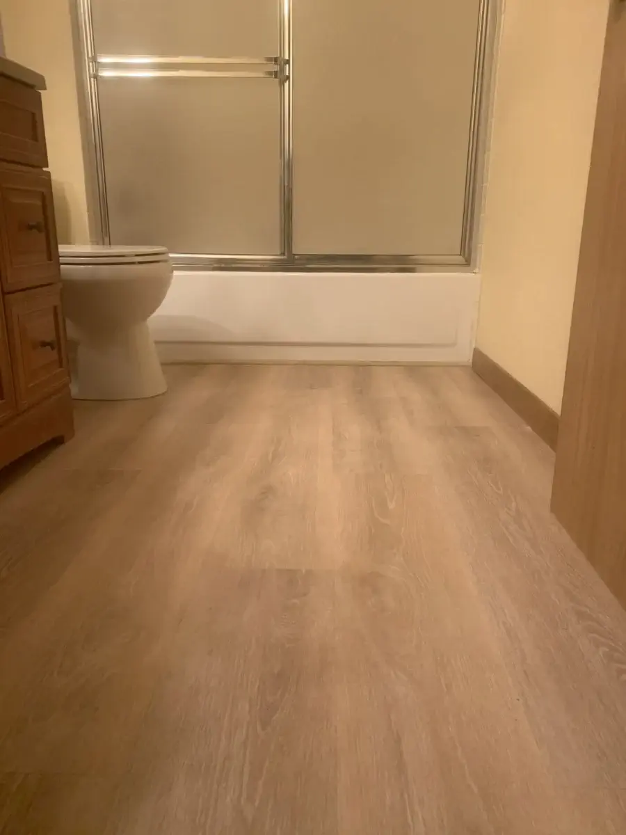 Low-angle view of a bathroom