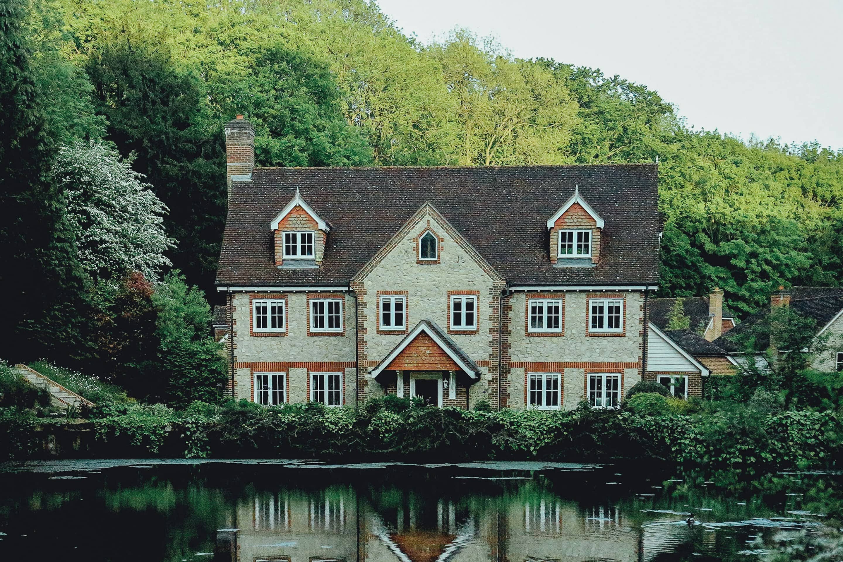 house on lake